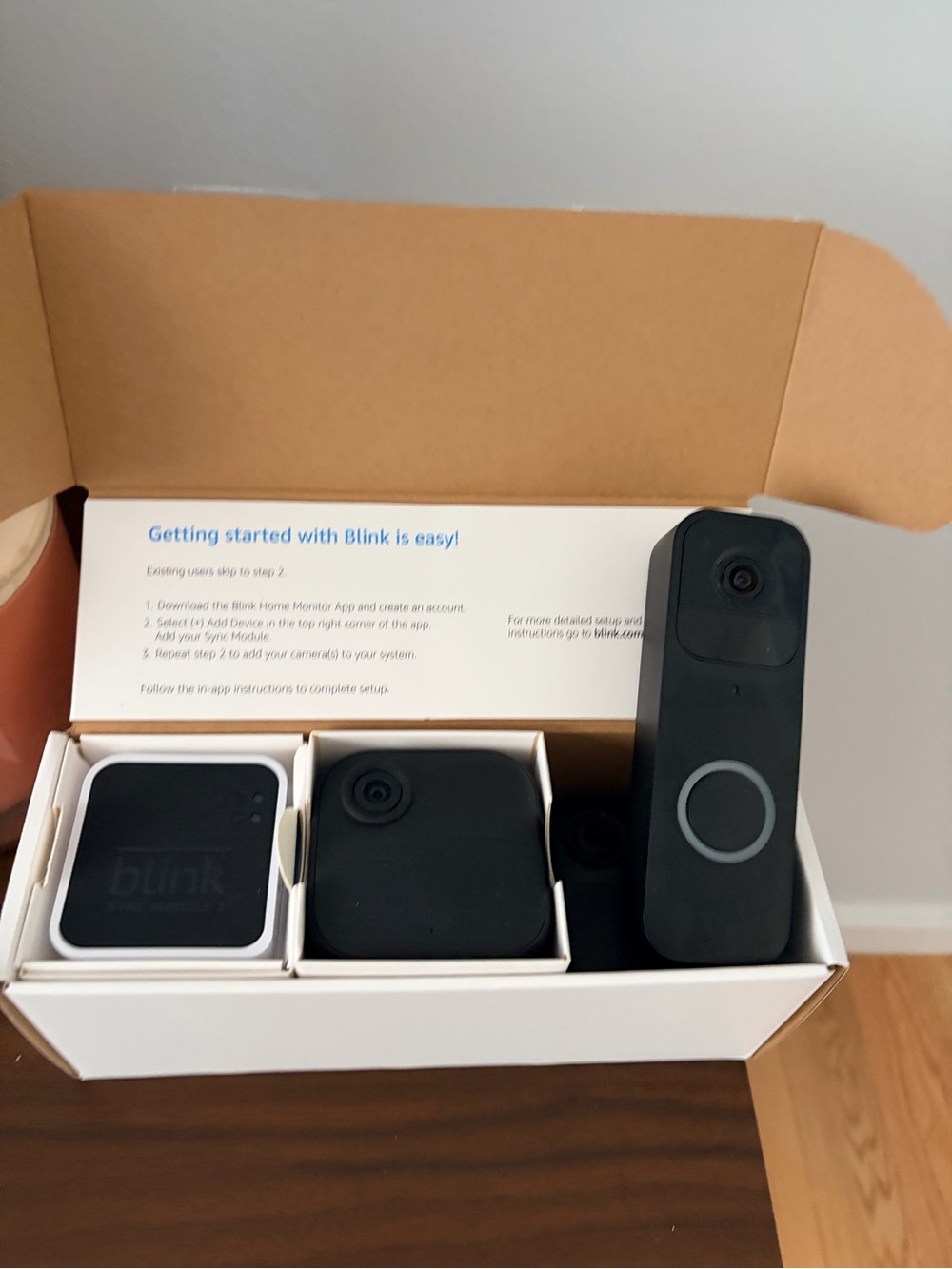 Blink Wireless Video Doorbell and Indoor Camera Kit - Black